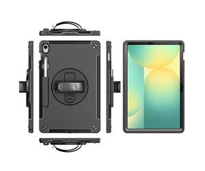 eSTUFF W129249317 Ohio Defender Étui de protection avec poignée pour Galaxy Tab S10+/S9FE+/S9+ Noir