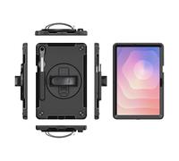 eSTUFF W129249324 Étui de protection avec dragonne pour Galaxy Tab S11 Ohio Noir