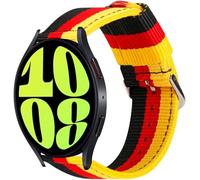 ESTUYOYA Bracelet Compatible avec Samsung Galaxy Watch 7/6/5/4/FE 44mm 40mm/6 Classic/5 Pro/4 Classic, Bracelet en Nylon Drapeau de l'Allemagne 20mm