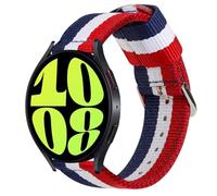 ESTUYOYA Bracelet compatible avec Samsung Galaxy Watch 7/6/5/4/FE 44mm 40mm/6 Classic/5 Pro/4 Classic, Band en nylon 20mm Drapeau France