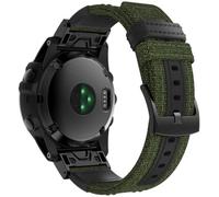 ESTUYOYA - Bracelet en nylon balistique compatible avec Garmin Fenix 8-47mm/Fenix 7 Pro/7/6 Pro/6/5/5 Plus/Instinct 2 Solar/Epix Gen 2 47mm/Forerunner 965/955/945, sportif Quickfit 22mm Vert