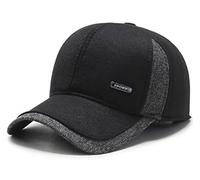 Estwell Casquette de Baseball Automne Hiver Hommes Ajustable Chaud Casquette avec Cache Oreille Pliable Coupe-Vent Sports Casquette de Baseball