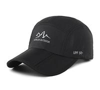 Estwell Casquette de Baseball Homme Femme Casquette Ete Reglable Pliable Golf Hat - B-Noir - Taille unique