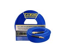 Estwing E14100PVCR Tuyau à air hybride en PVC/caoutchouc avec raccords en laiton 6,35 mm x 30,5 m