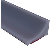 Esufeir 118Inch/3m Gris Barriere Douche et Système de Rétention Silicone,Anti Débordement Seuil de Douche Barrage D'eau en Caoutchouc Autocollante,Joint Porte Etanche pour Sol de Salle de Bain