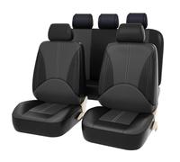 ESUKAR 9 pièces Ensembles de Housses de Siège pour Toyota RAV4 Hybrid 2019-2023, Confortable Cuir Imperméable Housse Siège Respirant Protection Accessoires,Black_Grey/A