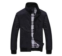 EsUkar Harrington Jackets Men Vestes D'Été Bomber Noir Vintage Casual Mince Bomber Blouson Veste Cargo Zip Manteau Coupe-Vent avec Multi Poches pour S-XXL XXL