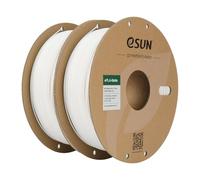 eSUN Amélioré PLA Mat Filament 1.75mm, Imprimante 3D Filament PLA Matte, 1KG par Bobine,2 Bobines de Filament d'impression 3D pour Imprimante 3D, Blanc Laiteux+Blanc Laiteux