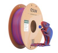 eSUN Filament 3D PLA bicolore mat 1,75 mm - Noir rouge 1 kg, Enroulé soigneusement facile à utiliser surface mate colorée pour la plupart des imprimantes FDM matériau d'impression 3D