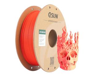 eSUN Filament Mat Bicolore 1.75mm 1KG pour Imprimante 3D,Rouge Jaune | Texture Givrée