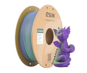 eSUN Filament Mat Bicolore, Filament PLA Mat 1.75mm, Texture Givrée, Bobine de 1KG (2.2 LBS) Filament d'Impression 3D pour Imprimantes 3D,Vert Violet