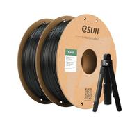 eSUN Filament PLA 1.75mm, ePLA-CF Filament PLA Chargé en Fibre de Carbone Précision Dimensionnelle +/- 0.03mm, 1KG par Bobine, 2 Bobines Filament,Noir+Noir