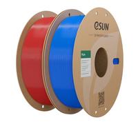 eSUN Filament PL 1.75mm, Filament d’Impression 3D PLA Plus, Précision Dimensionnelle +/- 0.03mm, Bobine de 1KG (2.2 LBS) pour Imprimantes 3D, Rouge et Bleu