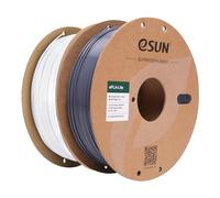 eSUN Filament PLA 1.75mm, Filament pour Imprimante 3D PLA Précision Dimensionnelle +/- 0.03mm, 1KG par Bobine, 2 Bobines Filament pour Imprimante 3D,Gris et Blanc Froid