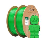 eSUN Filament PLA 1.75mm, PLA Basic 3D Imprimante Filament Précision Dimensionnelle +/- 0.05mm, 1KG par Bobine, 2 Bobines Filament,Vert+Vert