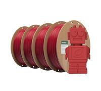 eSUN Filament PLA 1.75mm, PLA Basic 3D Imprimante Filament Précision Dimensionnelle +/- 0.05mm, 1KG par Bobine, 4 Bobines Filament,Rouge Foncé