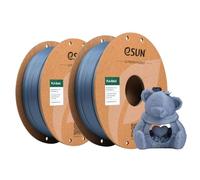 eSUN Lot de 2 filaments PLA Basic de 1,75 mm, bobine de 1 kg pour impression 3D pour imprimante 3D, conçu pour une impression rapide, gris