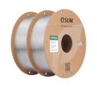 eSUN PETG Filament 1.75mm, Filament PETG Haute Résistance, 1KG par Bobine, 2 Bobines pour Imprimantes 3D,Clair+Clair