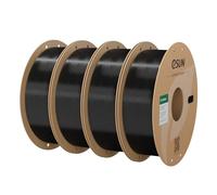 eSUN PLA Basic Filament 1.75mm 1KG*4 Bobines pour 3D Imprimante, Noir*4 | Précision Dimensionnelle +/- 0.05mm