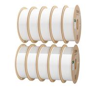 eSUN PLA+ Filament 1.75mm, 10KG Précision Dimensionnelle +/- 0.03mm, 1KG par Bobine, 10 Bobines pour Imprimante 3D,Blanc Froid