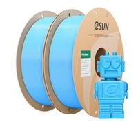 eSUN PLA Filament 1.75mm, PLA Basic Filament Précision Dimensionnelle +/- 0.05mm, 1KG par Bobine, 2 Bobines Filament pour 3D Imprimantes, Bleu Clair*2