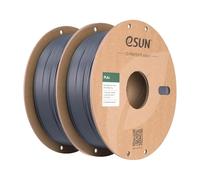 eSUN PL Filament 1.75mm, Renforcé Ténacité Filament PLA Plus, Précision Dimensionnelle +/- 0.03mm, 1KG par Bobine, 2 Bobines pour Imprimante 3D, Gris et Gris