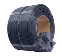 eSUN PLA+ Filament de Recharge 1,75 mm, Précision Dimensionnelle +/- 0,03 mm, 1 kg par Bobine, 2 Bobines pour Imprimantes 3D,Gris et gris