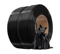 eSUN PLA+ Filament de Recharge 1,75 mm, Précision Dimensionnelle +/- 0,03 mm, 1 kg par Bobine, 2 Bobines pour Imprimantes 3D,Noir et noir