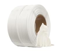 eSUN PLA+ Filament de Recharge 1,75 mm, Précision Dimensionnelle +/- 0,03 mm, 1 kg par Bobine, 2 Bobines pour Imprimantes 3D,Blanc et blanc