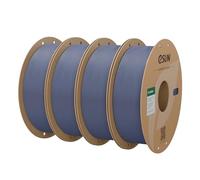 eSUN PLA Mat Filament 1.75mm 1KG*4 pour Imprimante 3D, Gris Foncé | Couleur Sans Brillance, Texture Givrée
