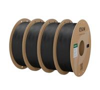eSUN PLA Mat Filament 1.75mm 1KG*4 pour Imprimante 3D, Noir Profond