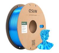 eSUN PLA Soie Filament 1.75mm, Soyeux Brillant Imprimante 3D Filament PLA, Précision Dimensionnelle +/- 0.05mm, 1KG Bobine (2.2 LBS) Filament d'impression 3D pour Imprimante 3D, Bleu Clair Soie