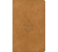ESV Large Print Personal Size Bible, Red Letter, Thumb Indexed (Trutone, Nubuck Caramel, Wildflower Design)