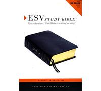 ESV Study Bible, Black Genuine Leather with Thumb Index