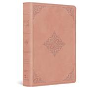 ESV Value Large Print Compact Bible (Trutone, Blush Rose, Fleur-De-Lis Design)