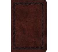 Esv Value Large Print Compact Bible (Trutone, Mahogany, Border Design)