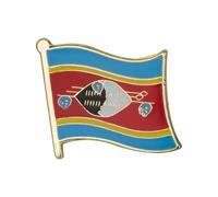 Eswatini Pin's en métal émaillé Motif drapeau national, Métal