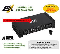 ESX Amplificateur mono QL800.1 numérique Class-D 1 canal 800 watts RMS Compact
