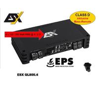 Amplificateur numérique ESX QL800.4 4 canaux CLASS-D 800 watts avec télécomma...