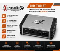 ESX QMX-TWO-BT 2 canaux mini amplificateur numérique 320 watts avec récepteur...