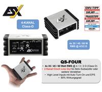 ESX QS-FOUR Mini amplificateur numérique 4 canaux classe D AMP 240 watts RMS ...