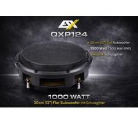 ESX QXP124 30 cm (12") Flat Subwoofer 1000 watts avec grille de protection