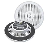 ESX VMS-52W - Coax 2 voies - Blanc - 13 cm - Pour marine/extérieur/caravane - Extrêmement plat - Profondeur d'encastrement 2,5 cm - Résistant aux UV et à l'humidité - 1 paire