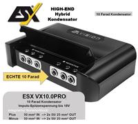 Bloc de distribution de condensateur tampon ESX VX10.0 PRO 10 Farad Power Cap