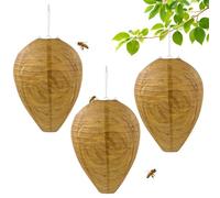 Esxiaze Lot de 3 pièges à guêpes artificiels à suspendre pour l'extérieur, résistant aux intempéries, nid de guêpes, abeilles, guêpes, anti-hornes, résistant aux intempéries, pour la maison et le