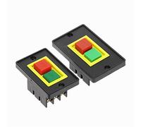 ESYEM 1 pièces AC 380V 2KW I/O Marche arrêt Bouton Poussoir Interrupteur 6 bornes à vis QCS1 (Color : Qcs1-xiao)