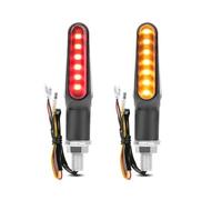 ESyem Moto Clignotants Feu De Gabarit Latéral À LED pour Moto 12 V Mini Clignotant Clignotant Indicateur De Frein Rouge pour M8 pour Vélo Personnalisé pour Chopper