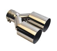 ESyem Voiture d'échappement Tuyau Double Embout d'échappement entrée de 25 Pouces Sortie 35" Tuyau 10" Longueur Double Couche Acier Inoxydable 304 décalée