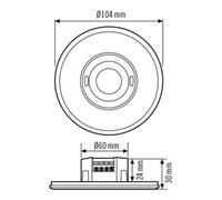 ESYLUX ESYLUX Détecteur de mouvement MD-FLAT rond blanc encastré Quantité:1