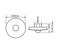 ESYLUX ESYLUX Détecteur de présence plafond PD-C 360i/8 UC 360° RW env. 8 m blanc encastré Quantité:1